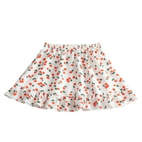 Aihuaihua Trendy Girls Skirts Casual Floral Short Skirts for Outdoor Versatile Wear for Ages 18M to 6Y Comfortable and Elastic Waist Design for Summer Adventures 12-18 Months