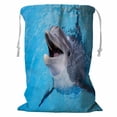 thumbnail image 1 of ABPHQTO Dolphin Storage Basket Bolsa para la colada con cordón 45x60 cm, 1 of 3