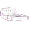 thumbnail image 4 of vidaXL Bed Frame with Headboard Base Mattress Bedroom Furniture Faux Leather, 4 of 10