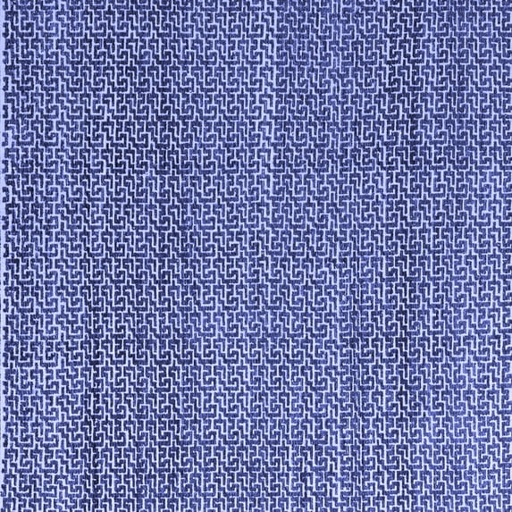 Ahgly Company Indoor Square Abstract Blue Modern Area Rugs, 8' Square