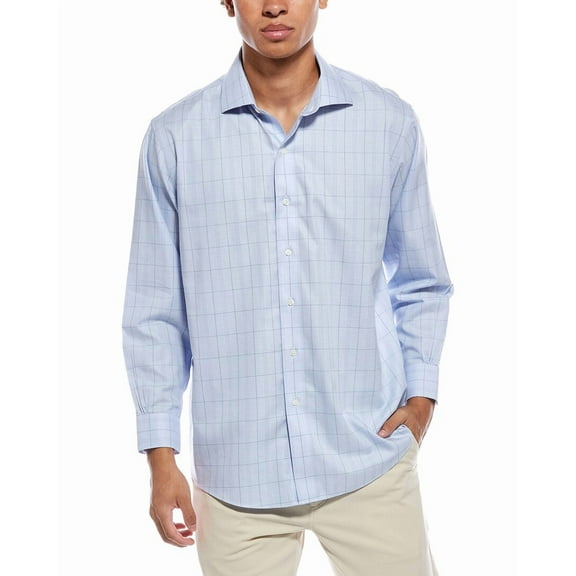 Brooks Brothers mens  Regular Fit Shirt, 16H 34/35, Blue