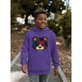 thumbnail image 2 of Argyle Bear Vibes - Classic Plaid Emoji Design Youth's Hoodie, 2 of 4