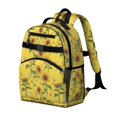 thumbnail image 2 of Sunflower and Bee Yellow Pattern Cute School Backpack Bag for School with Padded Back and Adjustable Shoulder Straps 15.25"x11.5"x5.25", 2 of 5
