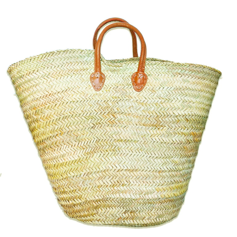 Straw Bag Handmade French Market Basket Beach Bag Market 