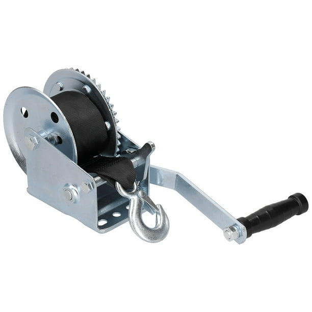 Haofy Hand Crank Winch,Cable Gear Winch,1200LBS Heavy Duty Winch With 8M  Strap Hand Crank Cable Gear Winch For Boat Trailer 