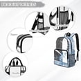 thumbnail image 6 of FKELYI Blue Flower Cat Print 17 Inch Clear Backpack Kids Backpack See Through Schoolbag Spacious Bookbag Travel Bags for Elementary Student Teens Girls, 6 of 7