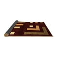 thumbnail image 2 of Ahgly Company Indoor Square Abstract Brown Modern Area Rugs, 4' Square, 2 of 4