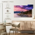thumbnail image 5 of Elephant Stock Idyllic Lake Tahoe Wall Art - Horizontal Canvas Wall Art - Hallway Wall Decor - Nature Canvas - Green And Pink Decor - 24" x 16", 5 of 8