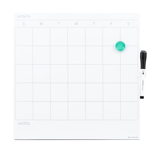 U Brands 14x14 Magnetic Dry Erase Calendar Board