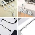 thumbnail image 2 of Cable Clips 8PCS White Plastic Self Adhesive Cord Organizer for Desk Wall Home Office Computer TV, 2 of 6