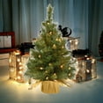 thumbnail image 4 of FastXmas Christmas Tree with Lights Decor,1.3*2 Ft Artificial Christmas Tree with Lights Mini Christmas Tree Power By Battery(NO Include)Ornament For Table Christmas Indoor Room Fireplace Decoration, 4 of 5
