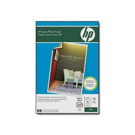 HP Color Laser Photo Paper - Glossy - 7.5 mil - 4 in x 6 in - 220 g/m�� - 100 sheet(s) photo paper - for Color LaserJet 85XX, CP3505; Color LaserJet Enterprise CP4025, CP4525; LaserJet 11XX, 3200