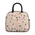 thumbnail image 2 of Lunch Bag Lunch Box for Women Reusable Insulated Lunch Bags,Water-Resistant Sushi Print Cooler Lunch Tote Bag, Large Capacity for Work Travel Picnic, 2 of 6