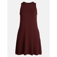 thumbnail image 6 of Time and Tru Women's Sleeveless Knit Swing Dress, Sizes XS-XXXL, 6 of 6