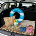 thumbnail image 2 of SEANATIVE Cargo Mat 29x39 Inch Non-Slip Trunk Liner All Weather Protection Rear Cargo Pad for Cars SUVs, Anti-Scratch Durable Auto Interior Mat for Dogs Pets, Mushroom Floral Beige, 2 of 4