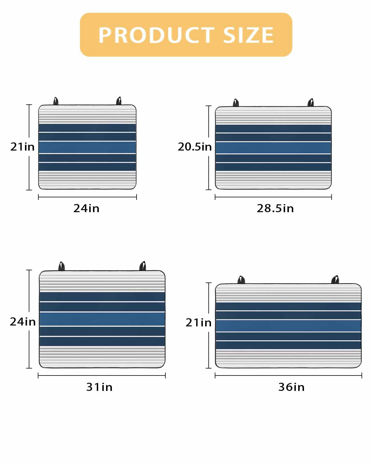 nqOlkjepod Large Induction Cooktop Protector Mat 24"x21", Lake Blue Stripes Stove Top Covers for Electric Stove, Modern Minimalist Gradient Lines Stove Burner Cover Mats, Glass Top Stove Cover