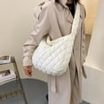 thumbnail image 3 of LinYooLi Quilted Tote Bags for Women Lightweight Quilted Padding Shoulder Bag Down Cotton Padded Large Tote Bags Lattice, 3 of 6