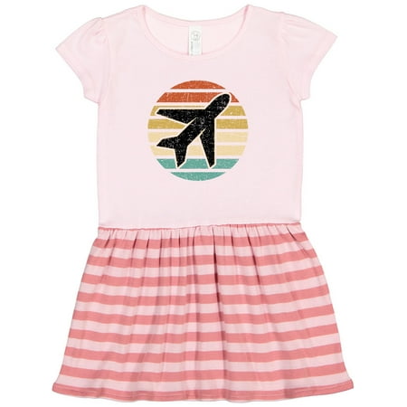 

Inktastic Airplane Pilot Vintage Sunset Gift Toddler Girl Dress