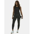 thumbnail image 2 of Avia Women's and Women's Plus SoftSculpt High-Rise Joggers with Side Pockets, 28" Inseam, Sizes XS-4X, 2 of 6