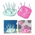 thumbnail image 1 of Portavasos ahorrador de espacio portabotellas con bandeja rosa + azul perfecl Rejilla de drenaje, 1 of 8
