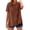 Coffee, variant on Women's T Shirts Casual Round Neck Top For Everyday Wear For Summer Easy To Pair With Jeans Or Casual Pants Womens Long Sleeve Tee Shirt Women Shirts Summer Space T Shirt Technical Shirts Women Womens