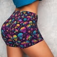 thumbnail image 4 of Disketp rainbow color mushroom Skull for Scrunch Butt Workout Shorts Women Seamless Soft Smooth Gym Yoga Scrunch Active Shorts-Small, 4 of 8