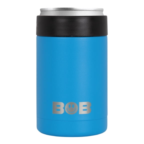 BOB THE COOLER CO - 12oz "Bob's Chillin" Short Double Wall Vacuum Insulated Can Cooler, Stainless Steel Can Cooler for Camping, Beverages, Drink, Beer, Beach & More