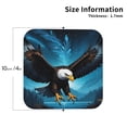 thumbnail image 2 of Naloa Night Sky Forest Bald Eagle Coasters for Set of 4 - PU Leather Coasters, Coasters for Table Cup Tea Coffee Beer, Decorative for Kitchen Homedecor (Round), 2 of 6