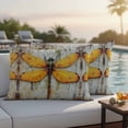 thumbnail image 5 of Pack of 2 Outdoor Pillow Covers 20x12 Inch Waterproof Vintage Dragonfly Throw Pillow Covers,Decorative Couch Pillow Shams Protectors Spring Summer Abstract Oil Painting Patio Cushion Pillowcases, 5 of 8