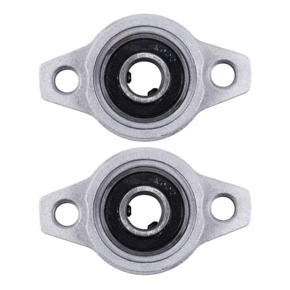 2X KFL000 Bore Inner 10mm Flange Ball Mounted Pillow Block Bearings