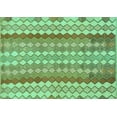 thumbnail image 1 of Ahgly Company Indoor Rectangle Southwestern Turquoise Blue Country Area Rugs, 2' x 4', 1 of 4