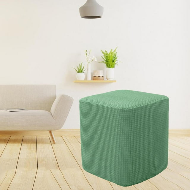 Housses pour Repose-Pieds Carrés, Housse Décorative pour Pouf, Vert