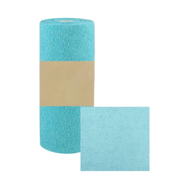 Rollo de paño de microfibra desechable para limpieza general, toallas de papel para cocina y baño, trapos de limpieza gruesos y grandes, 20 hojas de toallitas absorbentes de aceite que no rayan, colo
