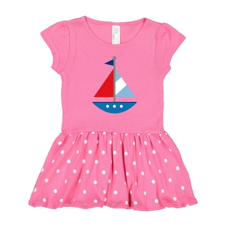 

Inktastic Personalized Sailboat Gift Toddler Girl Dress