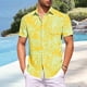 thumbnail image 2 of Mens Casual Manga Corta Botón Abajo Camisas Impresas Botón de Bolsillo Cuello Turndown Blusa Camisa para Verano Al Aire Libre Casual Diario, 2 of 6