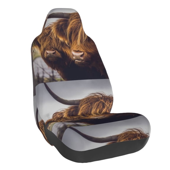 Rateoe Portrait Of Cow With Its Baby Cow Print Car Seat Cover,Elastic Car Seat Protector,Washable Durable Automotive Seat Cover Car Interior Accessories