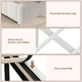 thumbnail image 6 of Queen Size Bed Frame with Adjustable Headboard,Storage Drawers,Charging Station,Cloud Upholstered Platform Bed Frame,Soft Rounded Corners, No Box Spring Needed, Easy Assembly,White, 6 of 9