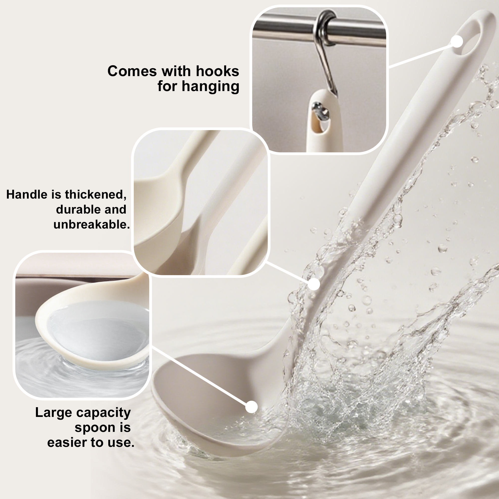 YUOFD 21PCS Silicone Cooking Utensils Set with Holder, Heat Resistant to 428°F, BPA-Free Kitchen Tools for Nonstick Cookware, Khaki