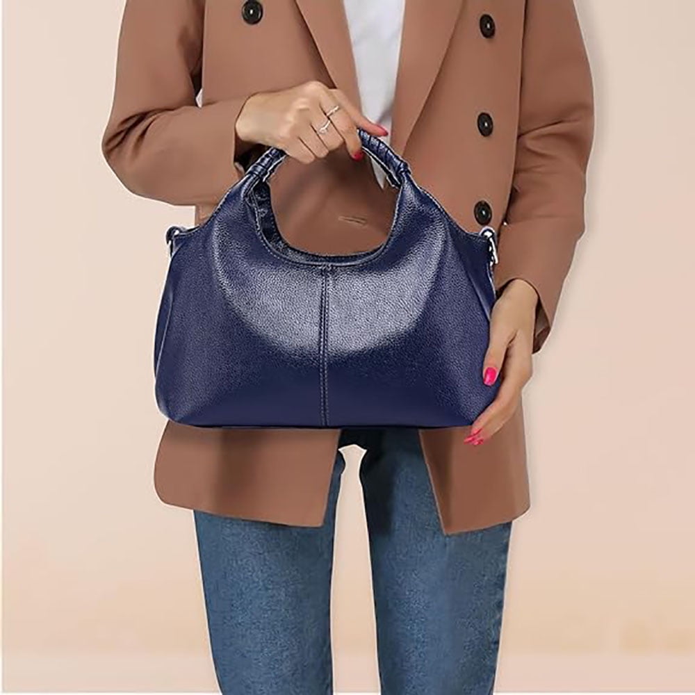 Genuine Leather Shoulder Bags Purses and Handbags for Women Satchel Designer Cross Body Hobo Medium Size Tote