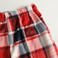 thumbnail image 4 of Women Pajama Pants Plush Sleep Pants Soft Elastic Waist Pajama Bottoms Patterned Pants With 2 Pockets with Plaid Pattern for Warm and Relaxed Lounge,Red,2XL, 4 of 7