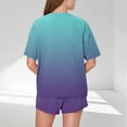 thumbnail image 5 of Womens Pajamas Set Short Sleeve Pajama Button Down Round Neck Short Sleeves Pj Sets Soft Loungewear Shirt and Boxer Pant, 5 of 5