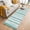 Teal, variant on Orange Yellow Stripe 2'x3' Washable Rug, Fall Farmhouse Modern Abstract Non-Slip Soft Doormat Area Rugs for Entrance Bathroom Bedsides, Front Doormat Carpet for Kitchen Bedroom, Entryway Floor Mat