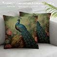 thumbnail image 3 of JEUXUS  Throw Pillow Covers Aqua and Green Chinoiserie Cushion Cover Turquoise Coral Peacock Cushion Cover Farmhouse Modern Decorative Pillow Covers for Sofa Bedroom Car Couch, 3 of 5