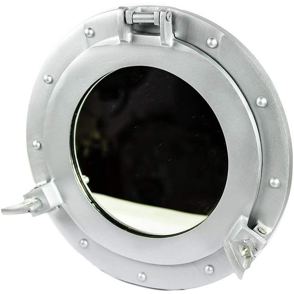 9inch Aluminum Porthole Mirror Polished Finish - Nautical Decor