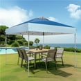 thumbnail image 6 of Summit Living 10 x 10ft Pop up Canopy Tent Straight Legs Instant Canopy for Outside with Wheeled Bag - Dark & Light Blue, 6 of 8