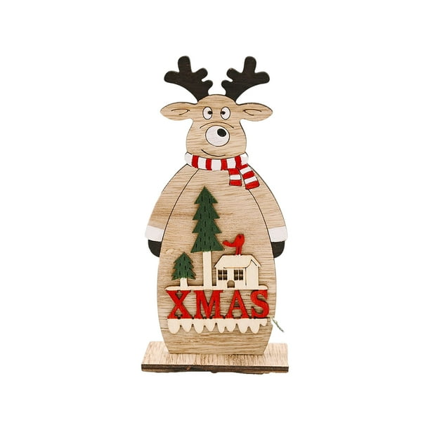 sweethay Colgante de Navidad para decoración de pared, diseño bonito, accesorio DIY, decoraciones para el hogar, suministros de vacaciones, tamaño Kits de decoración para fiestas Ciervo sweethay HA070244-03B