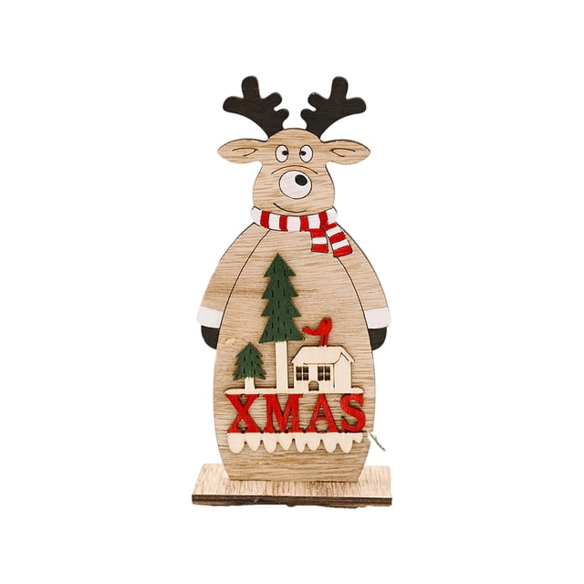 Kearding Colgante de Navidad para decoración de pared, diseño bonito, accesorio DIY, decoraciones para el hogar, suministros de vacaciones, tamaño Kits de decoración para fiestas Ciervo Kearding HA070244-03B