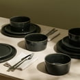 thumbnail image 2 of Stone Lain Eden 12-Piece Dinnerware Set Stoneware, Charcoal Grey, 2 of 6