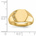 thumbnail image 5 of 14K Yellow Gold AA Diamond Signet Ring Size 10, 5 of 5