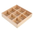 thumbnail image 5 of HEATSHAKING Storage Box Wooden Brown 1Pcs 10.9X10.9X2.4In For Household Users Living Room, 5 of 8